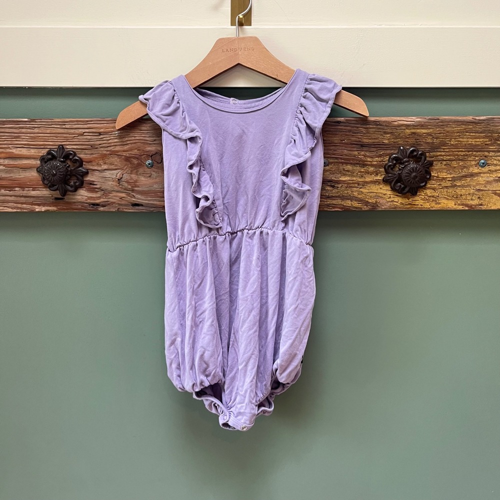 Kyte Baby Lavender Purple Bamboo Ruffle Romper Sleeveless‎ Bodysuit Toddler 3T